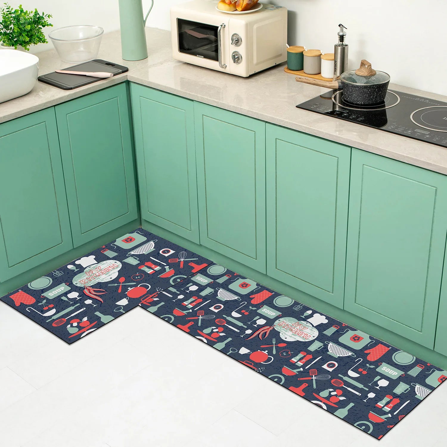 Kitchen oil and water-absorbing floor mat, bedroom living room soft carpet, porch doormat, bathroom  floor mat