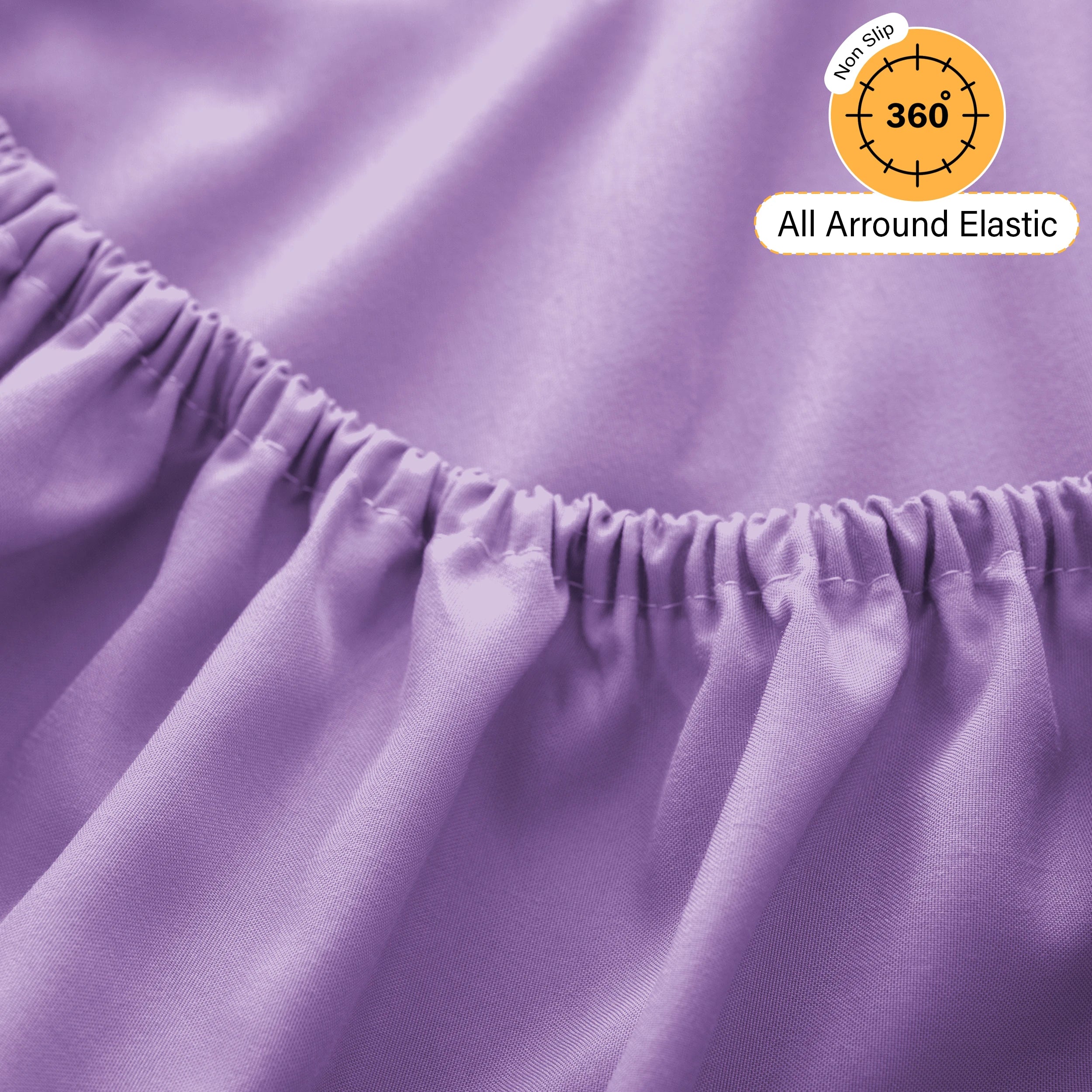 Lux Décor 4Pc Solid Sheet Set – Brushed Microfiber, 16" Deep Pockets, with Embroidered & Plain Pillowcases