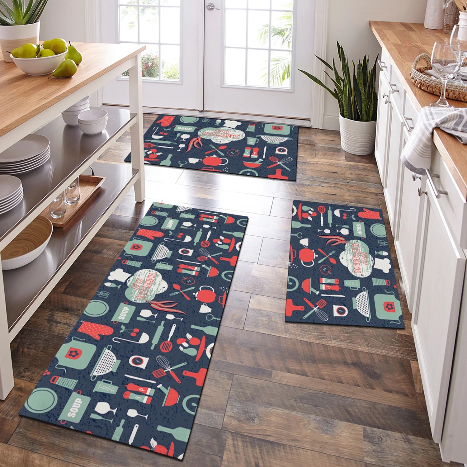 Kitchen oil and water-absorbing floor mat, bedroom living room soft carpet, porch doormat, bathroom  floor mat