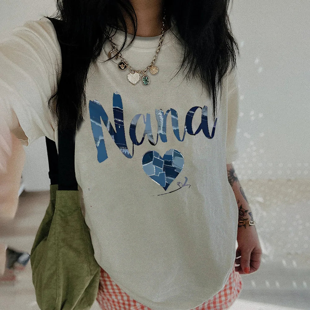 Nana Graphic Tee Fashion Women T-Shirt Casual Round Neck Short Sleeve Summer S-5XL Loose Tops