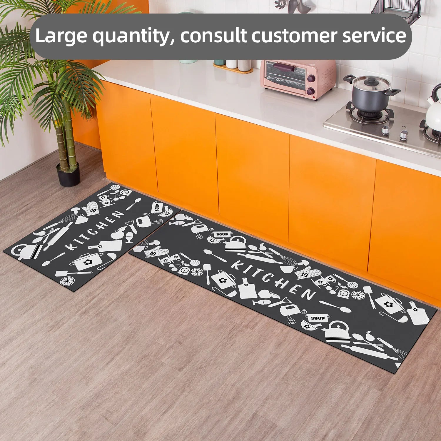 Kitchen oil and water-absorbing floor mat, bedroom living room soft carpet, porch doormat, bathroom  floor mat