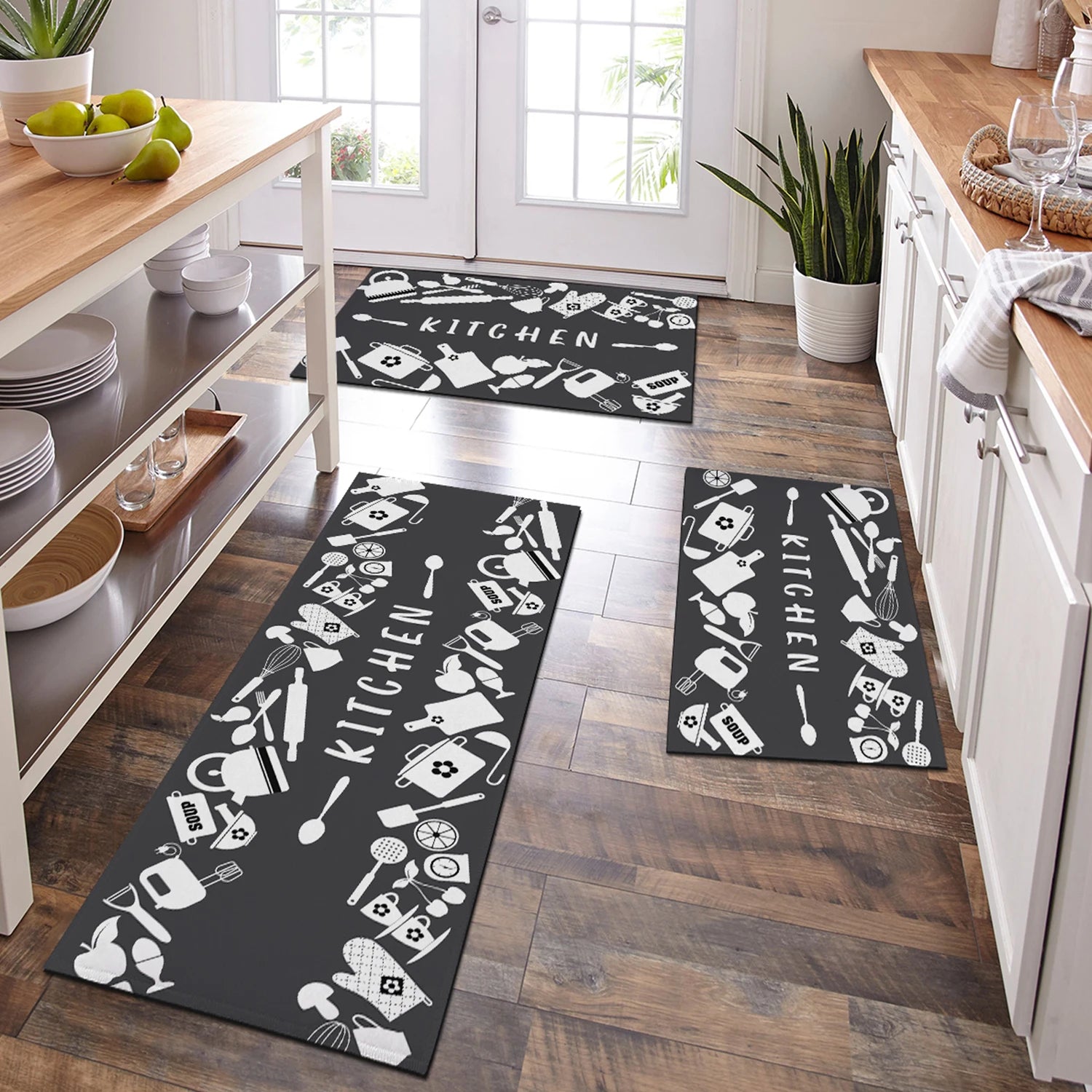Kitchen oil and water-absorbing floor mat, bedroom living room soft carpet, porch doormat, bathroom  floor mat