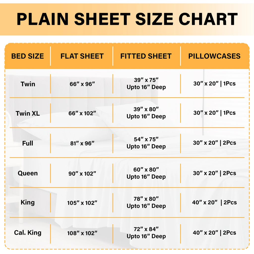 6 Piece Ultra-Soft Microfiber Bed Sheets with Flat Sheet, 16 Inches Deep Pocket Fitted