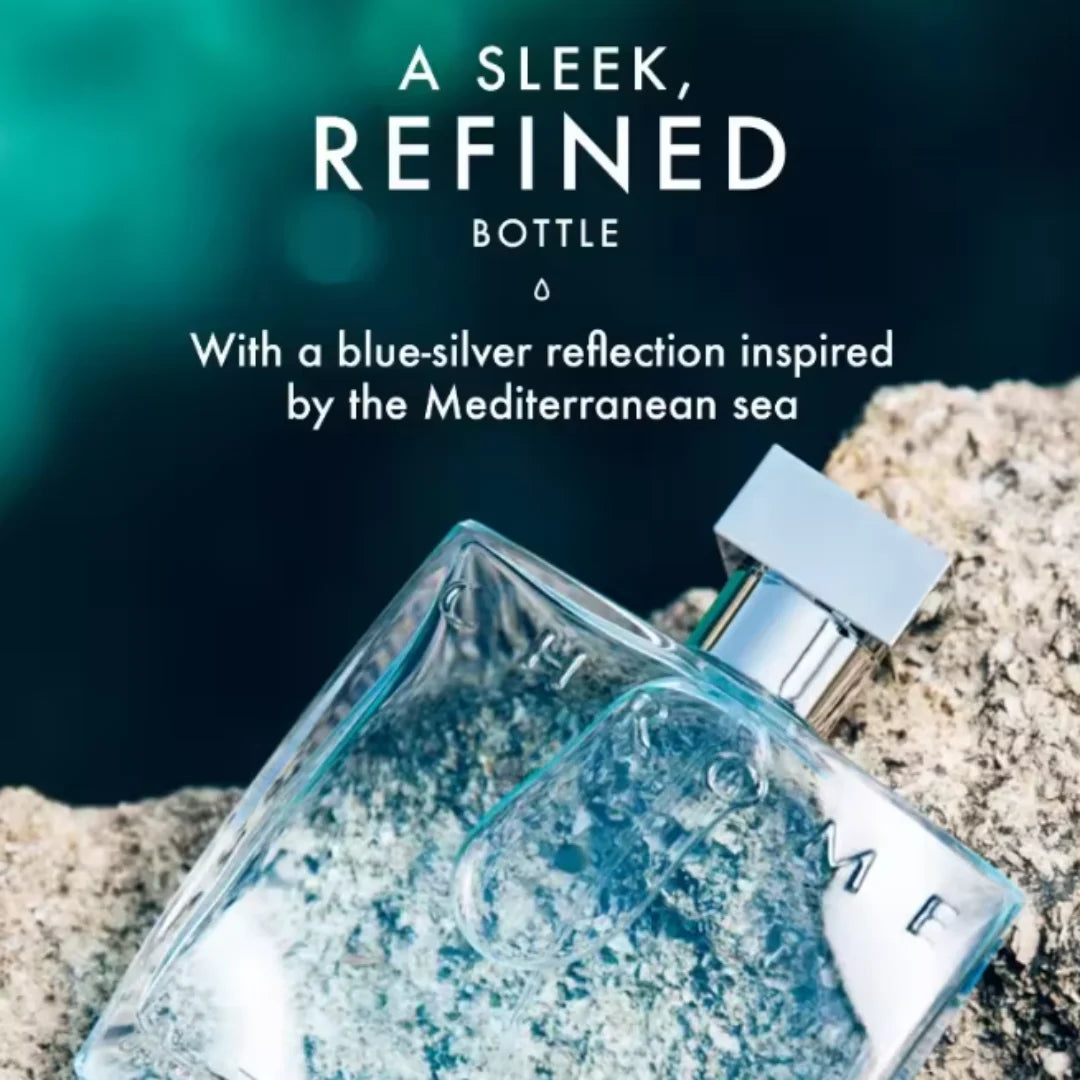 Azz Chrome  Fresh Aquatic Men's Cologne with Citrus Woody Musky Notes Luxury Long Lasting Fragrance