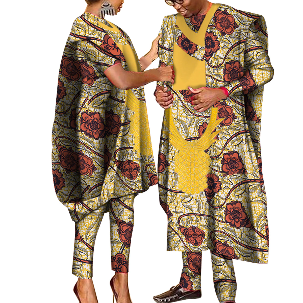 Couples African Clothes African Print Dashiki Dresses for Men Women Robe African Wedding Party Dress