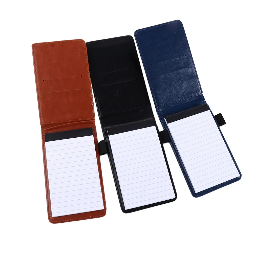 Leather Cover Pocket Planner  Notebook Small Notepad  Memos Office Stationery