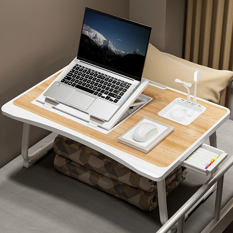 Foldable laptop desk, desktop lifting laptop rack, reading laptop desk, home breakfast tray office desk,