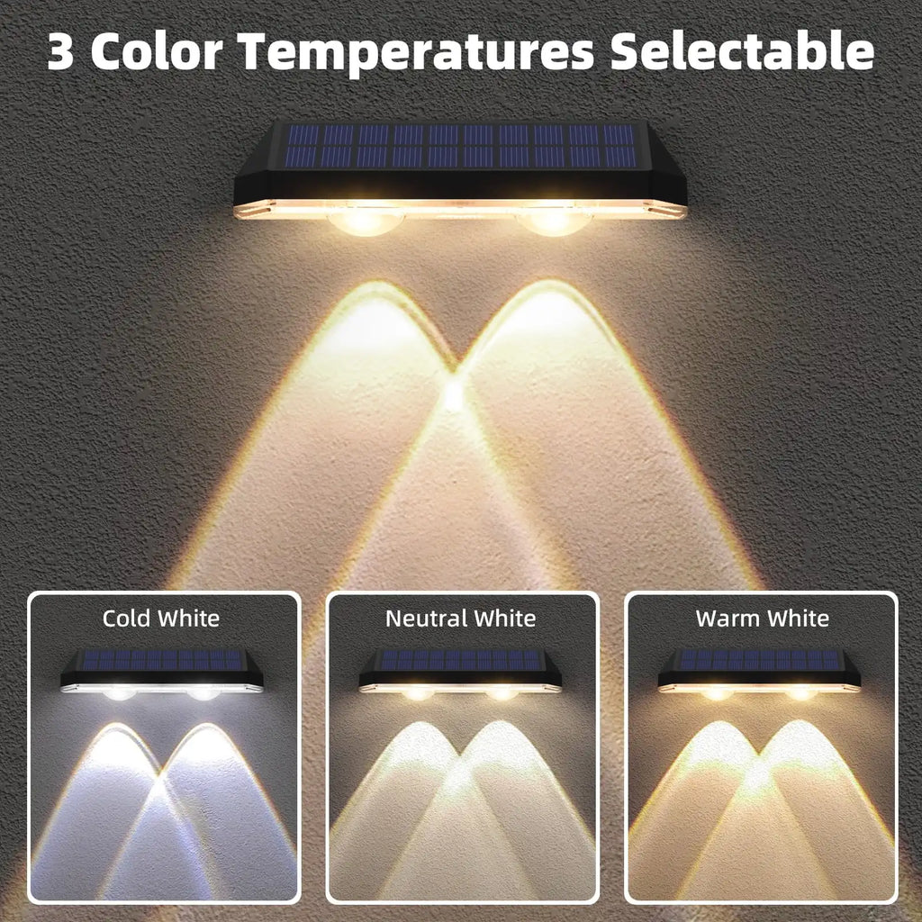Solar Fence Lights Outdoor- Solar Deck Lights for Outside Yard