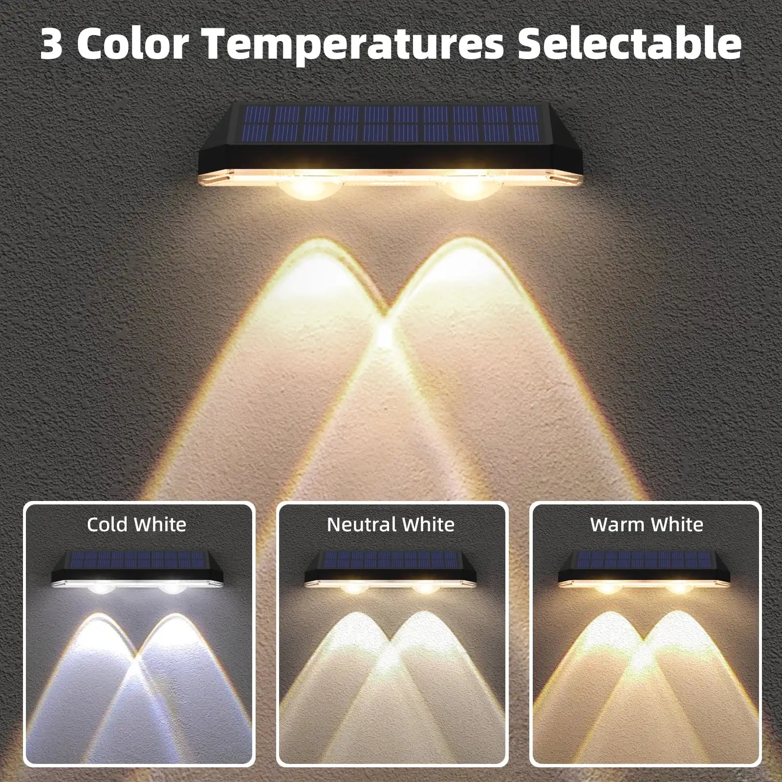 Solar Fence Lights Outdoor- Solar Deck Lights for Outside Yard
