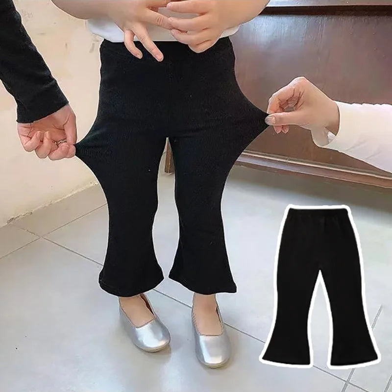 Spring Autumn  Children Flared Pants 1-6Year Kid Leggings  Fashion Boot Cut