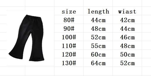 Spring Autumn  Children Flared Pants 1-6Year Kid Leggings  Fashion Boot Cut