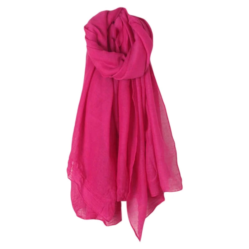 Women Long Scarf Wrap Scarves Cotton   Elegant
