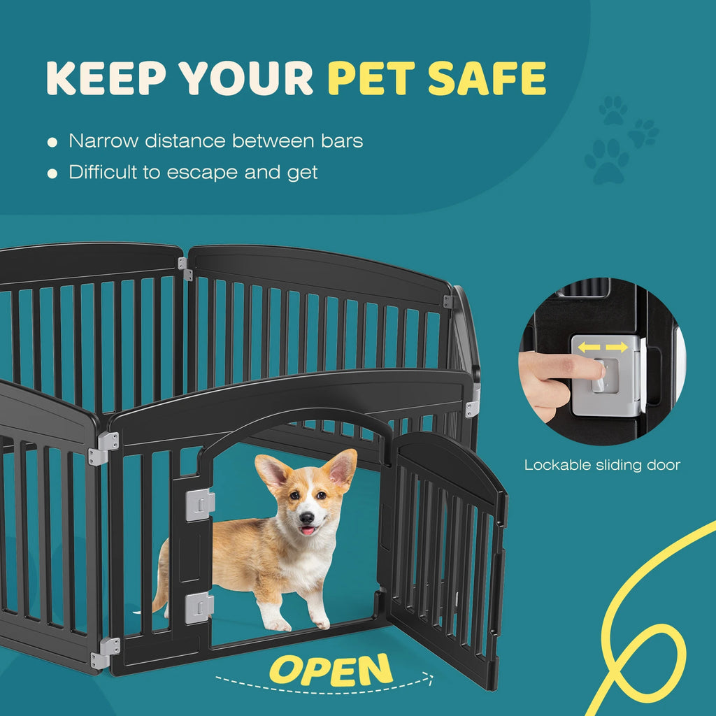 Dog Playpen 6 Panel  Pet Fence for  Indoor Outdoor Folding Portable  Playpen