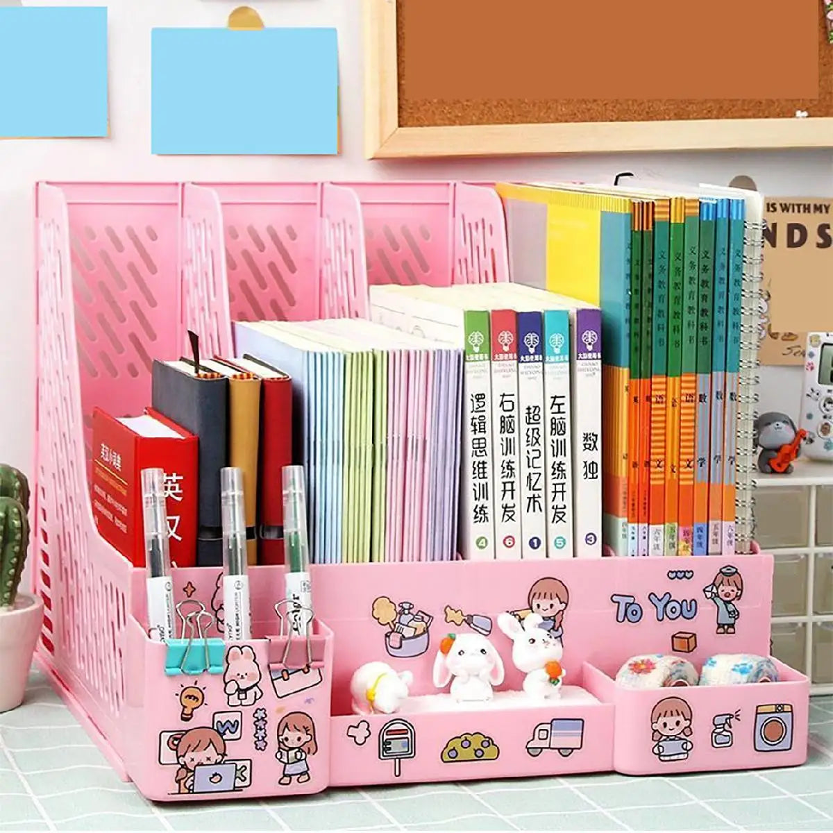 Multi-color  folder storage box desktop file  basket multi-layer shelf office bookshelf