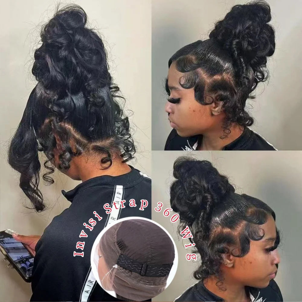250% Density HD 360 Full Lace Wig with  Human Hair Body Wave Lace Front Wig HD 360 Lace
