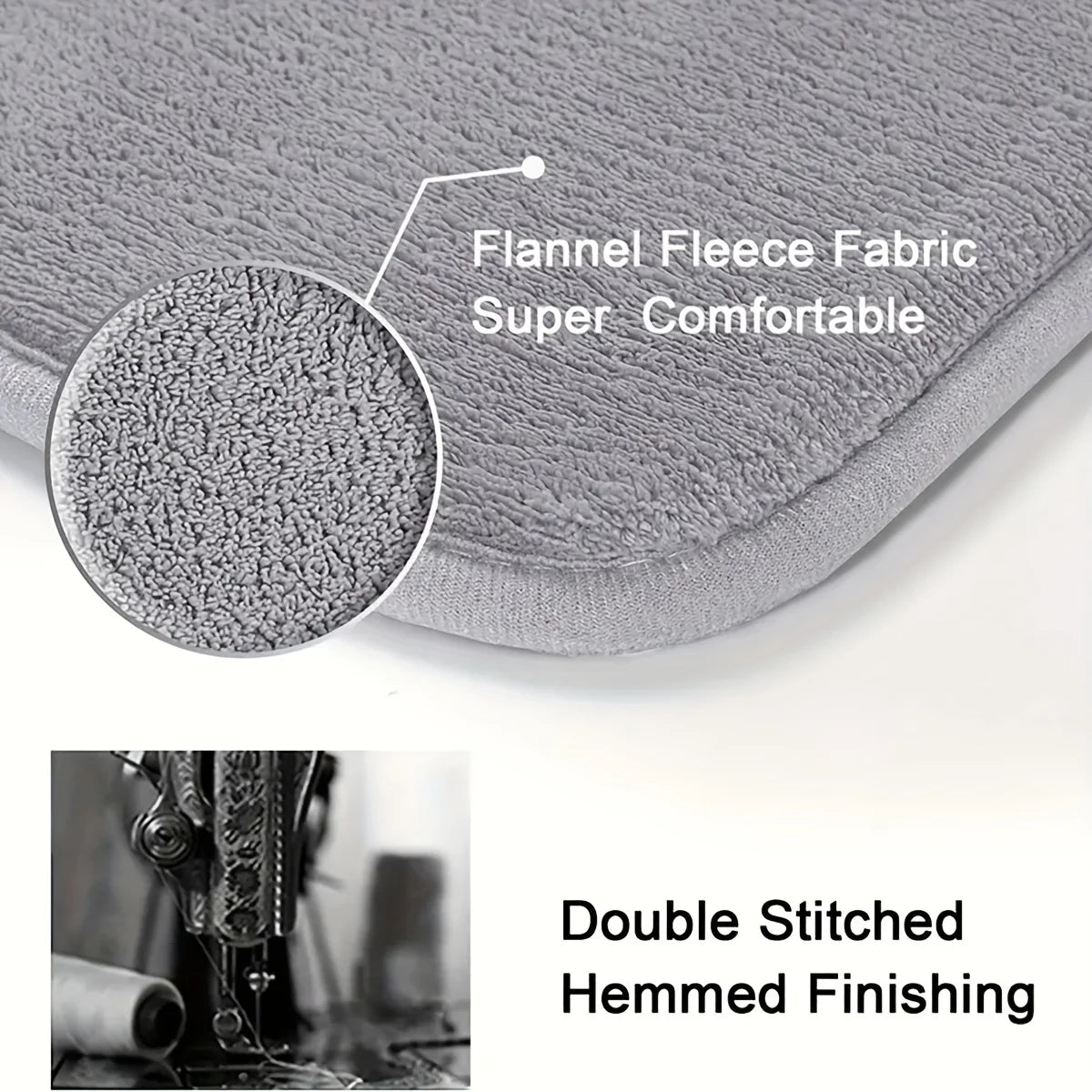 Long, non-slip, printed plush mat—suitable for kitchens, dining areas, bathrooms (absorbent), toilets, and doorways.