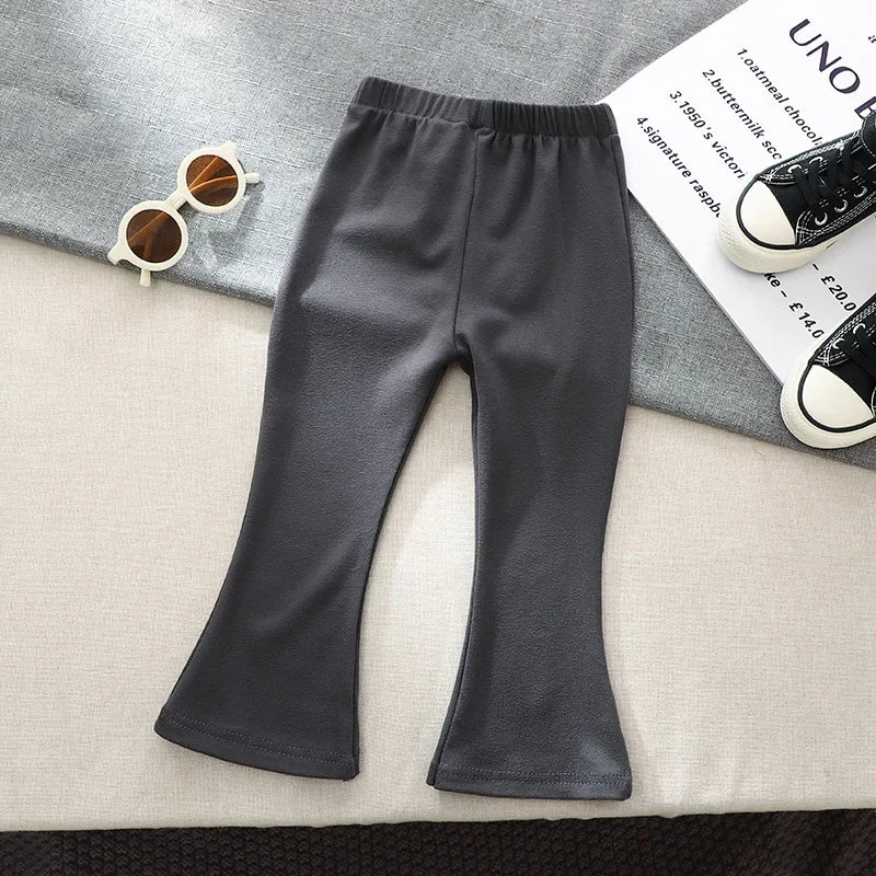 Spring Autumn  Children Flared Pants 1-6Year Kid Leggings  Fashion Boot Cut