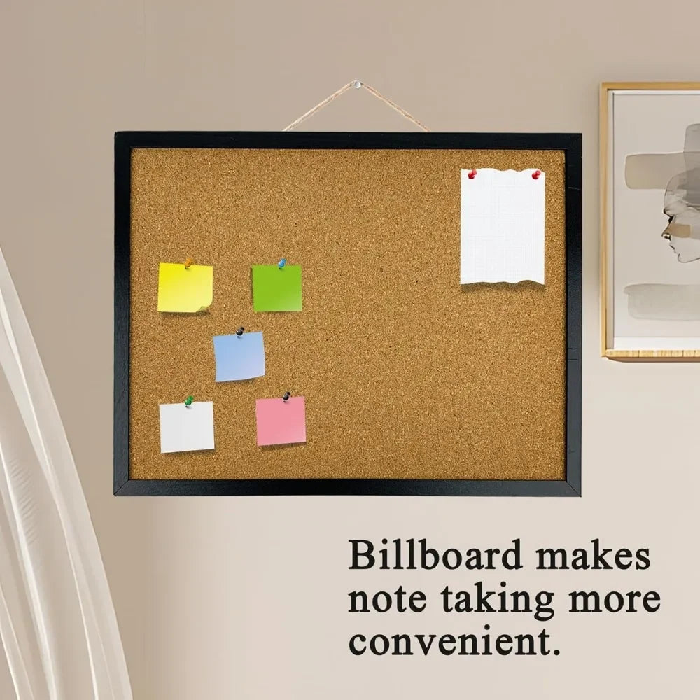 Bulletin Board, with Oak Wood Finish Frame, for Wall Office Home and School