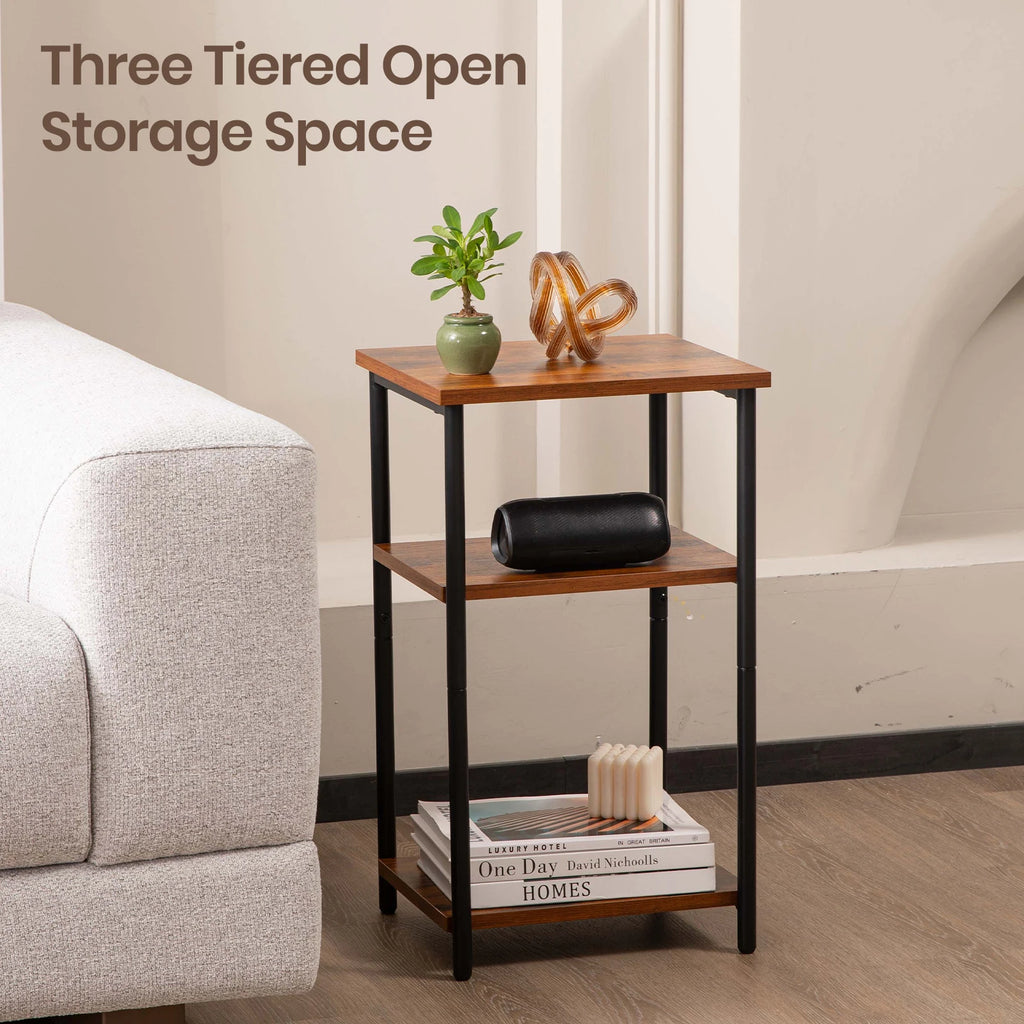 End Table Side Tables with Adjustable Feet Small Nightstand for Bedroom Living Room Office