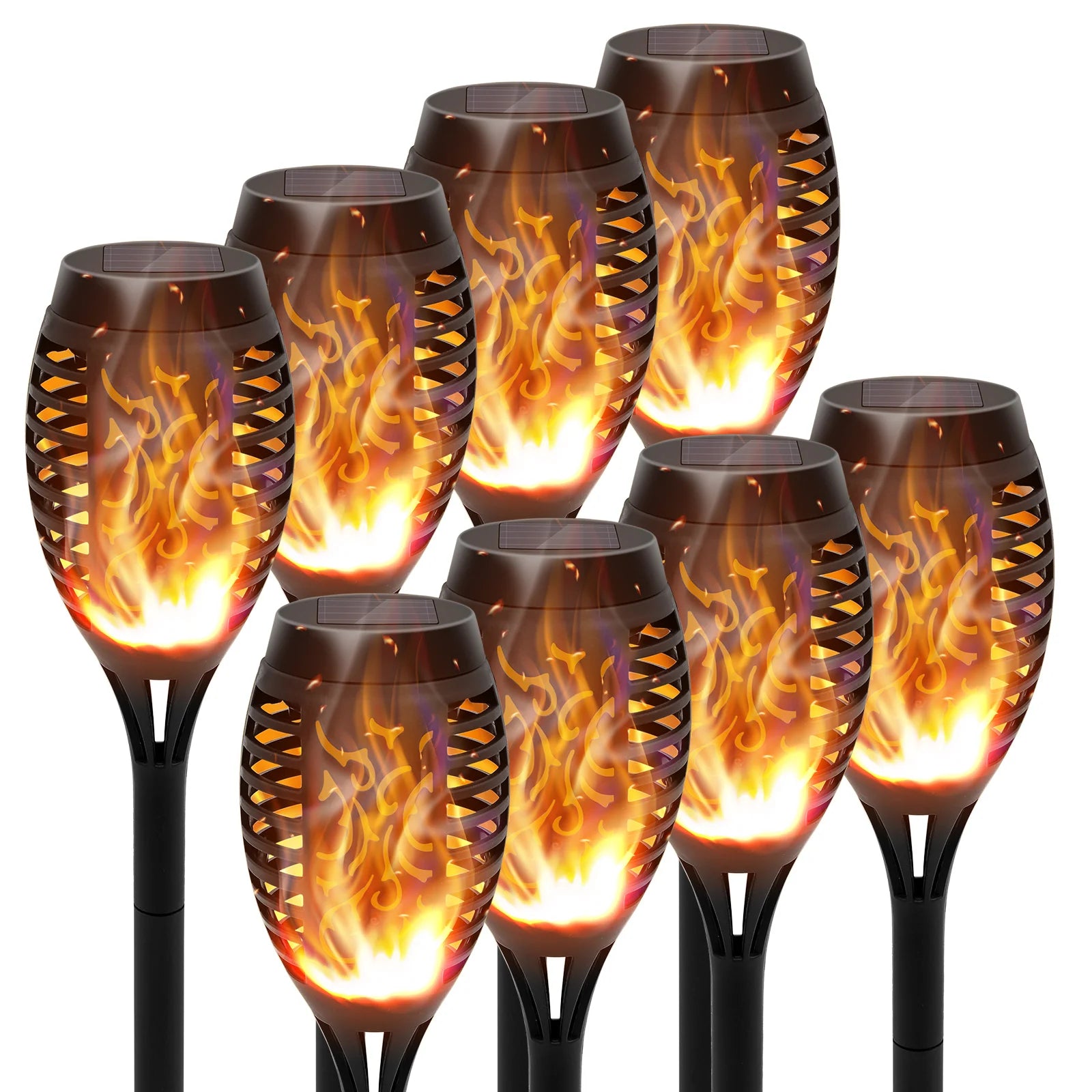 Solar Lights Outdoor Solar Torch Lights with Flickering Flame Waterproof Garden Decoration
