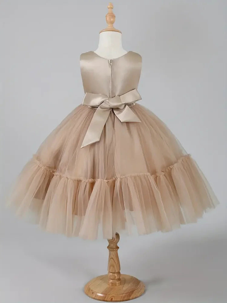 Spring Autumn Khaki  Fashion New Children Princess Dresses and Coat Outfits 2-8 Year