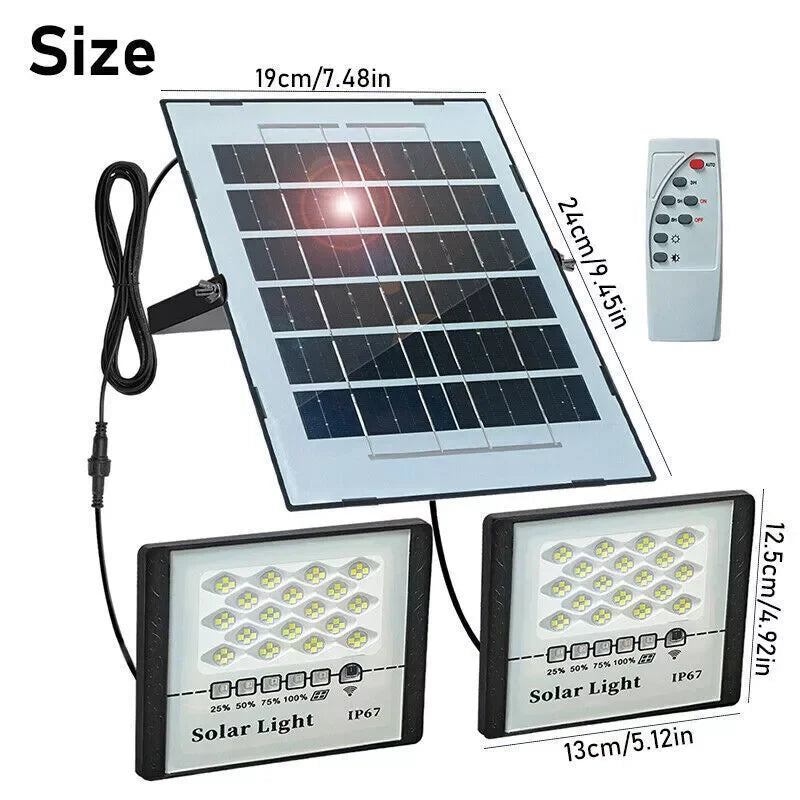 Solar  Outdoor Flood Lamps Waterproof  Lighting Dusk To Dawn Wall Light For Yard Garden