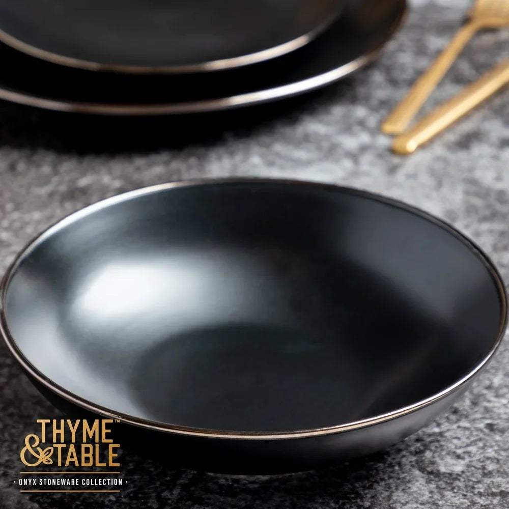 Stoneware Bowl Microwave Dishwasher Safe Durable Ceramic Kitchen Decor Soup Salad Stew Elegant Design Essential Home Cookware