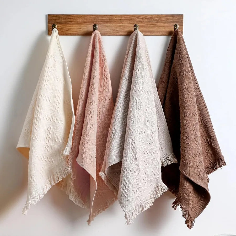 4 Pack  Bathroom Hand Towel Cotton Decorative  Kitchen Hand Towel  Bathroom  Set