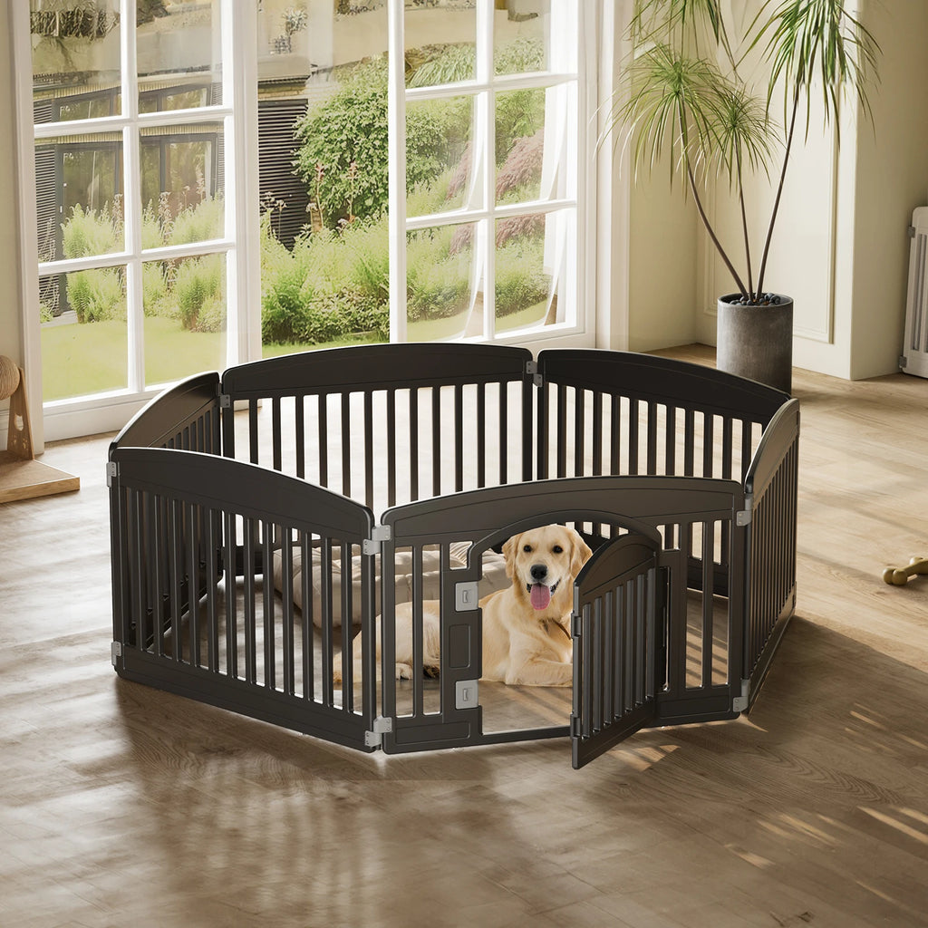 Dog Playpen 6 Panel  Pet Fence for  Indoor Outdoor Folding Portable  Playpen