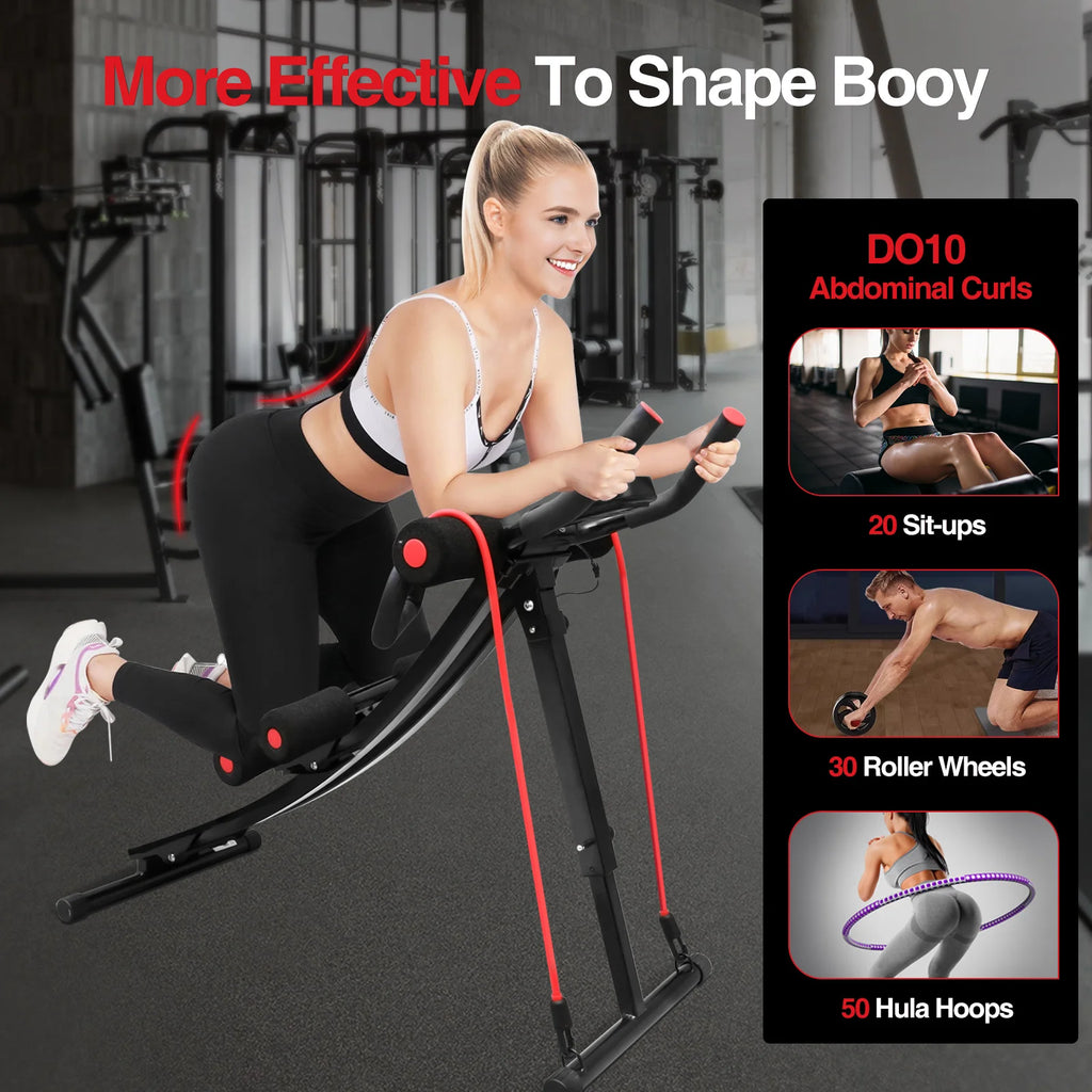 Foldable  Ab Workout Equipment for Home Gym  & Abdominal Trainer Fitness