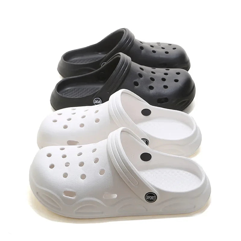Men's Summer Outdoor Wear Half-Covered Heel Garden Beach Shoes Couple's Clog Shoes