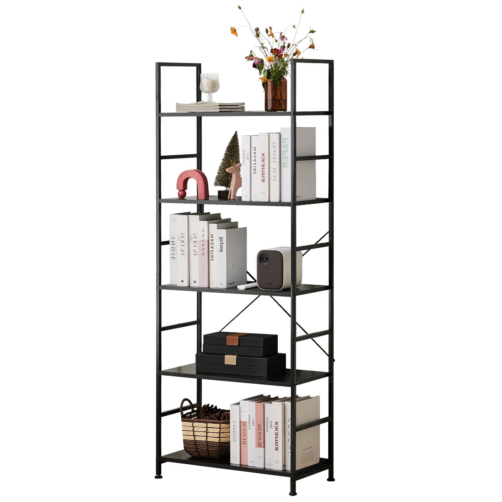 Bookcase Bookshelf  For Storage Organizer for Bedroom Home Office Kitchen Living Room