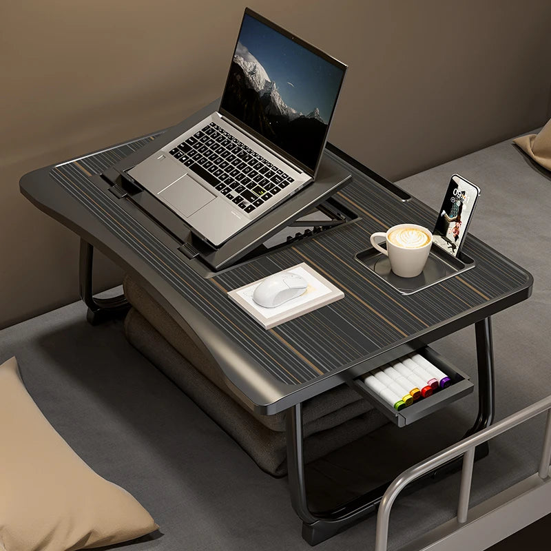 Foldable laptop desk, desktop lifting laptop rack, reading laptop desk, home breakfast tray office desk,