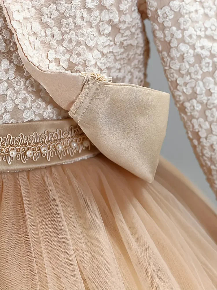 Spring Autumn Khaki  Fashion New Children Princess Dresses and Coat Outfits 2-8 Year