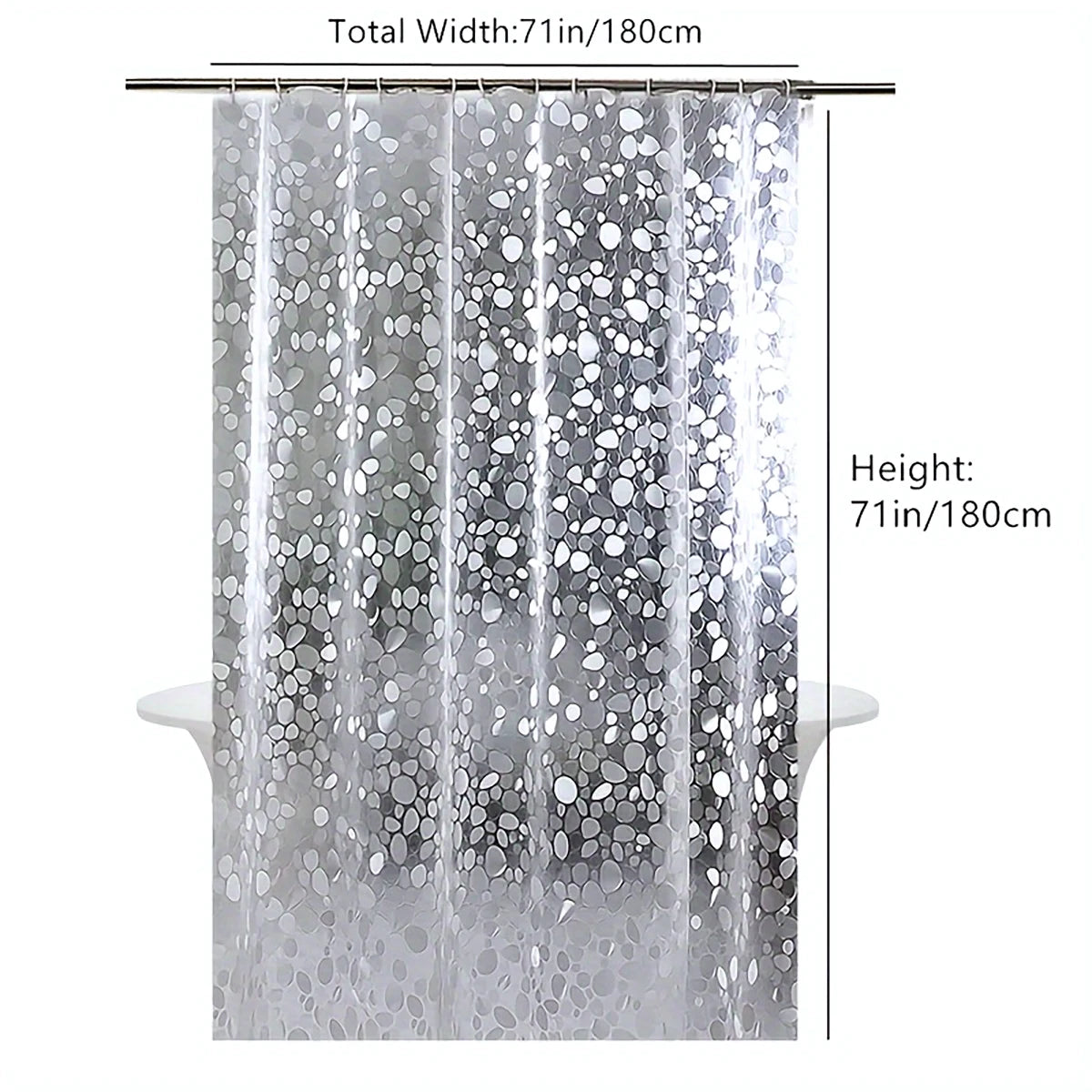 Shower Curtain Liner Material with Magnets, Shower Stalls & Bathtubs