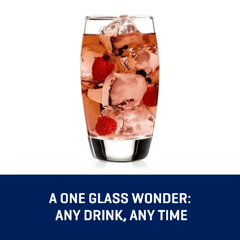 Drinking Glass Set of 8 Heavy Base Clear Glassware,  Dishwasher Safe