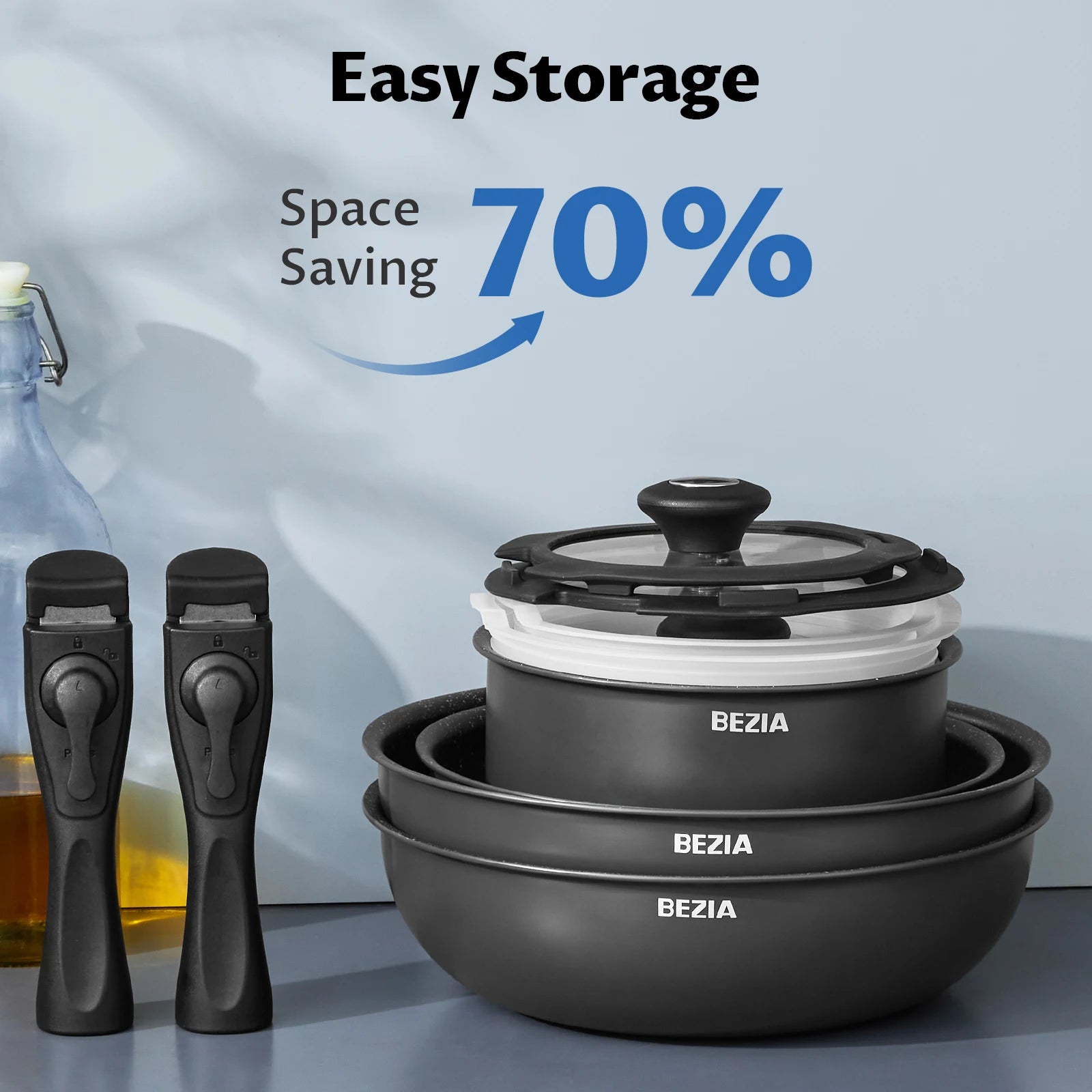 Induction Cookware , Nonstick Pots and Pans Set  Stackable