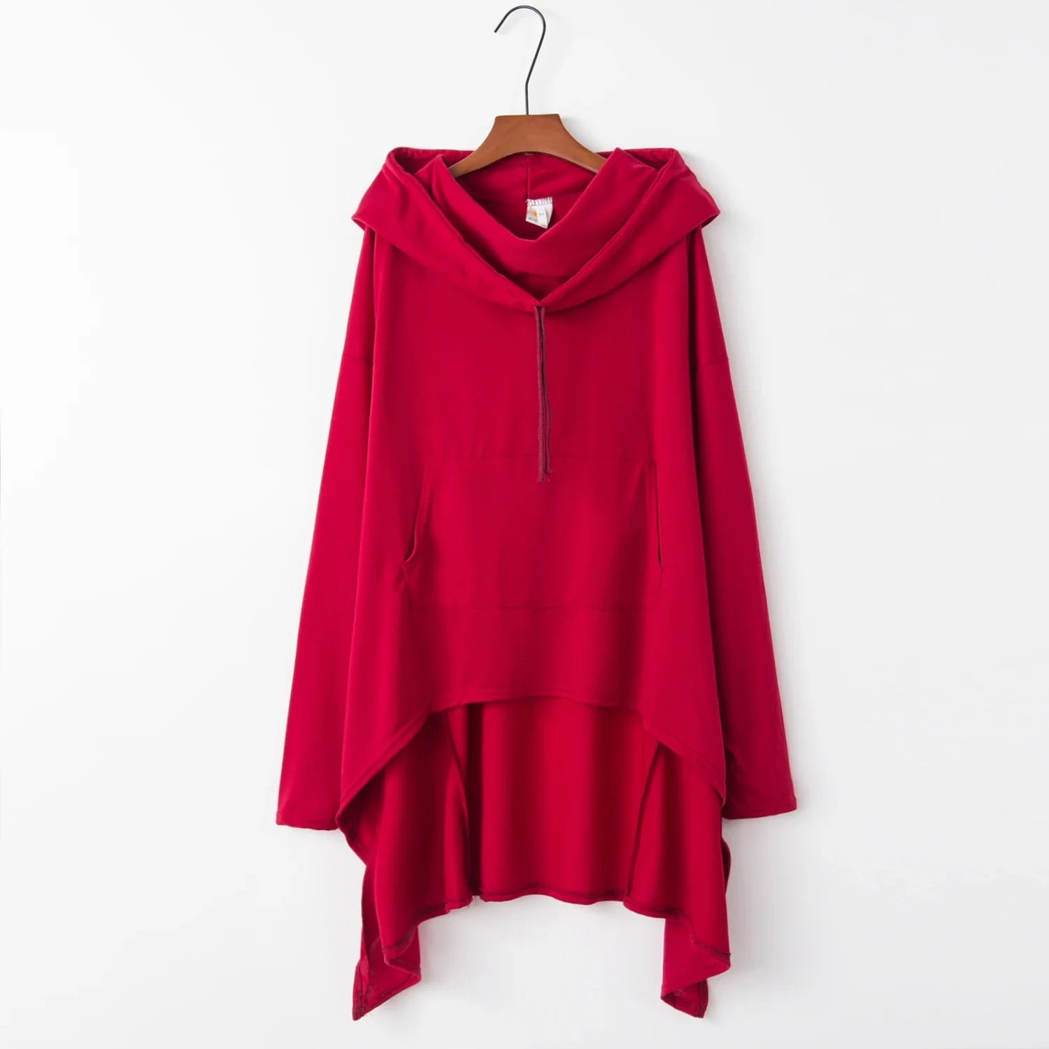 Fashion Trends New European and N Pure Color Long Hoodie