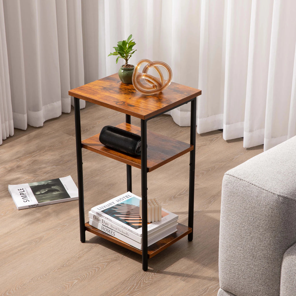 End Table Side Tables with Adjustable Feet Small Nightstand for Bedroom Living Room Office