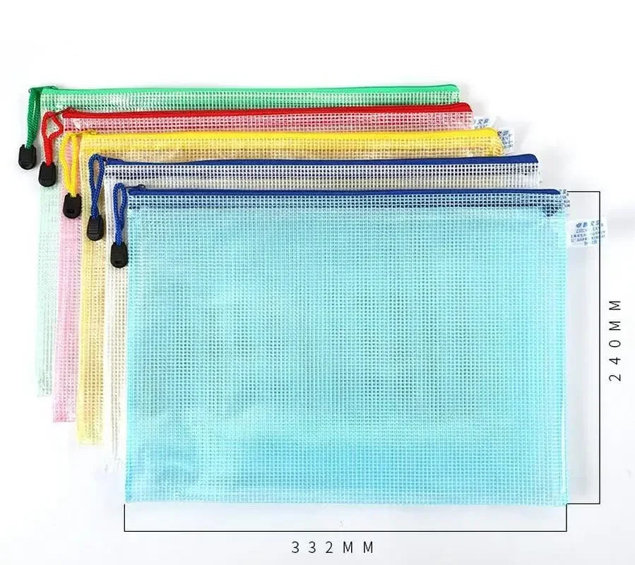 Waterproof Zip Bag A3 A4 A5 A6 Transparent  Pen Filing Products Pocket Folder Office  Supply