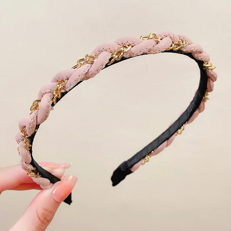 New Women Twined Exquisite Hairbands Lady Temperament Thin Edge Hair