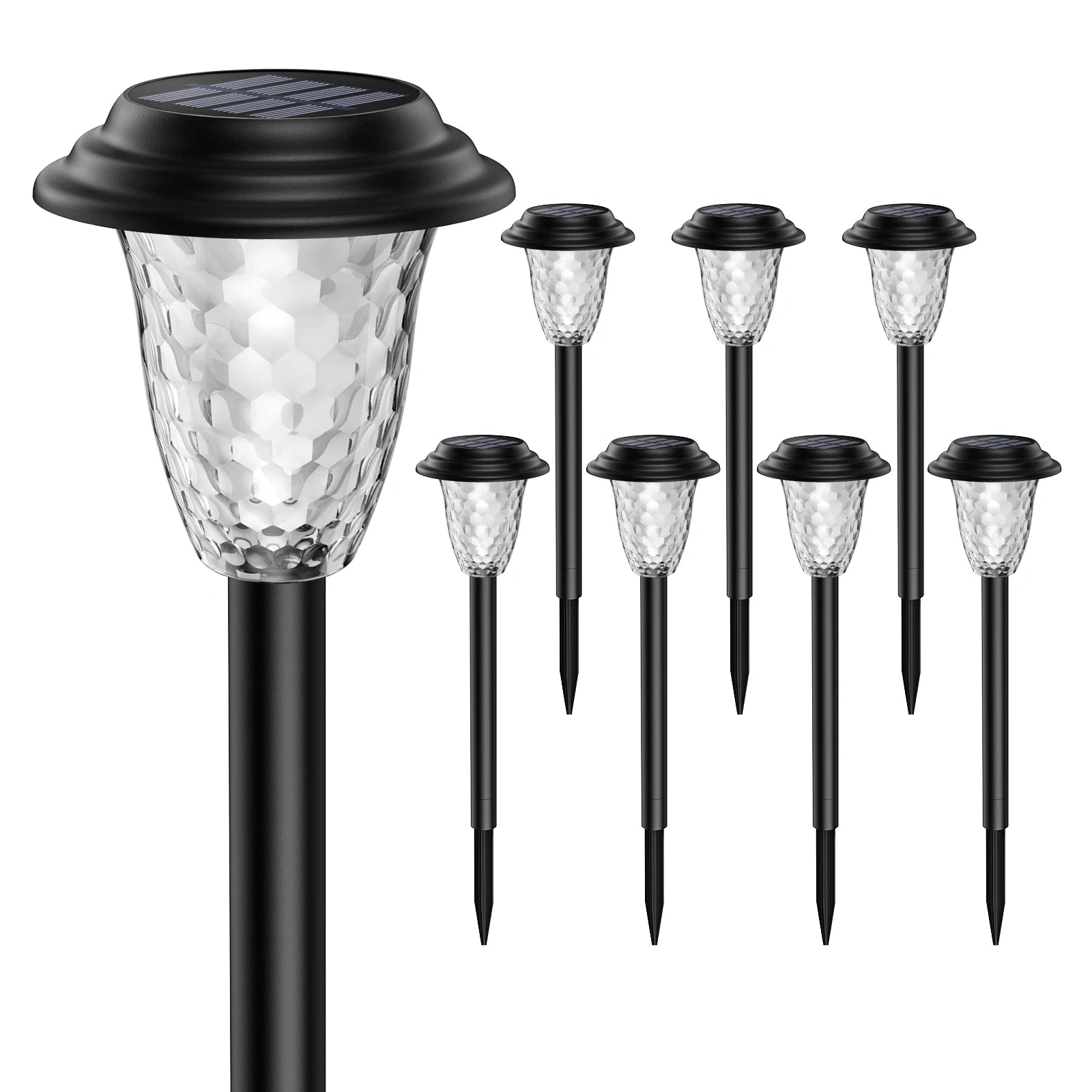 10Pack Solar Lights, RGB/Warm White Color Changing, Outdoor Garden/Backyard/Lawn