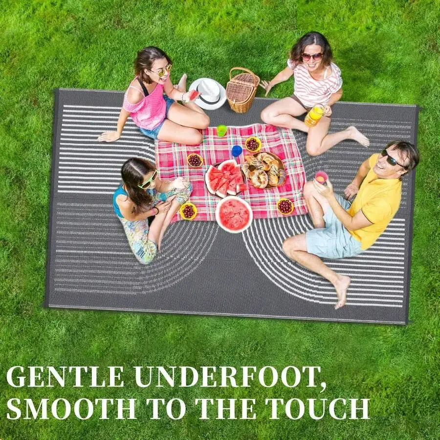Waterproof Mat ,Modern Plastic Straw Rug Large Outdoor Rug For Patio Waterproof Reversible Rug