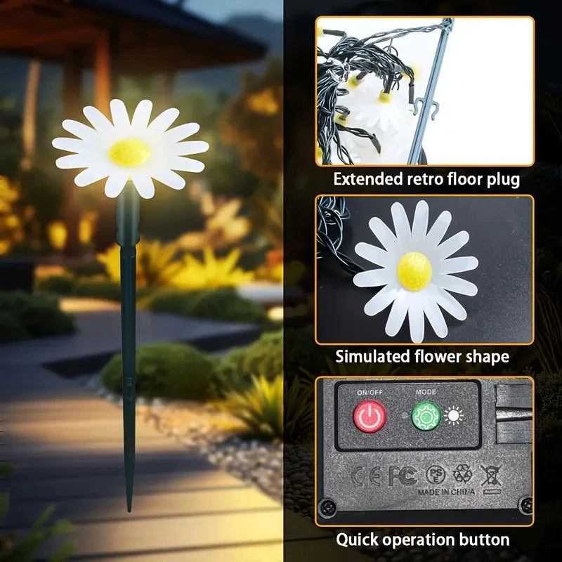 Solar Outdoor Garden Lawn Pilot Light Waterproof Courtyard Flower Path Light String for , Christmas Lights, Christmas Ornaments, Home Decorations