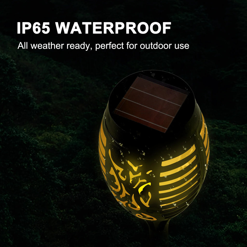 Solar Lights Outdoor Solar Torch Lights with Flickering Flame Waterproof Garden Decoration