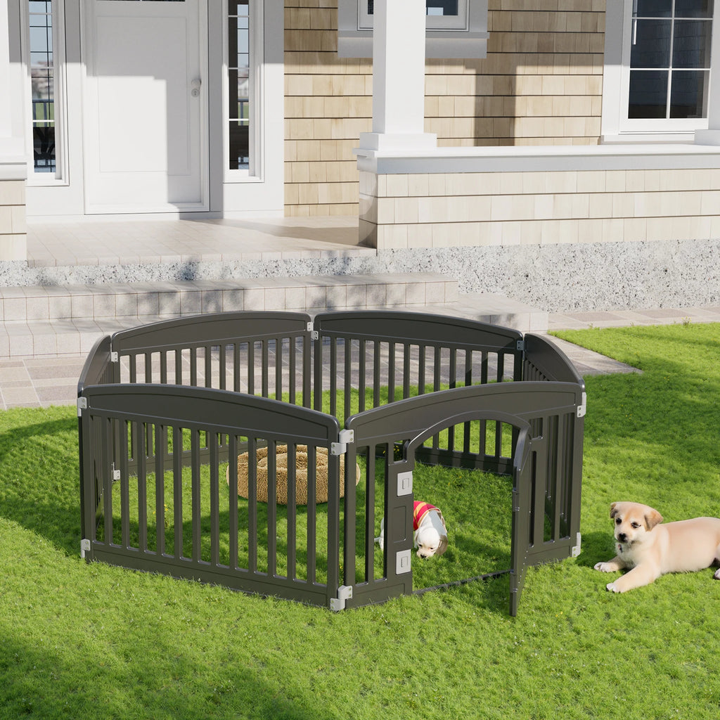 Dog Playpen 6 Panel  Pet Fence for  Indoor Outdoor Folding Portable  Playpen