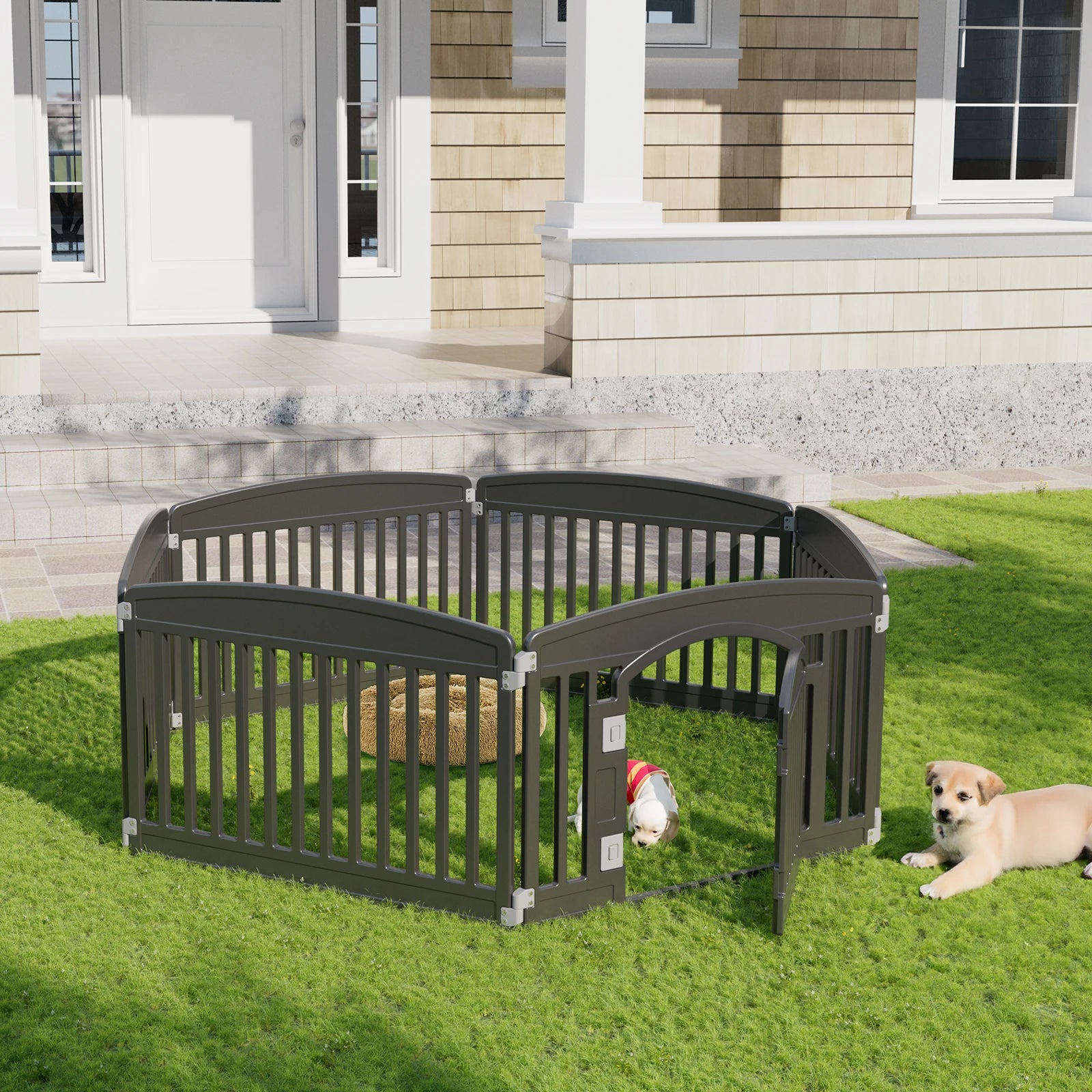 Dog Playpen 6 Panel  Pet Fence for  Indoor Outdoor Folding Portable  Playpen