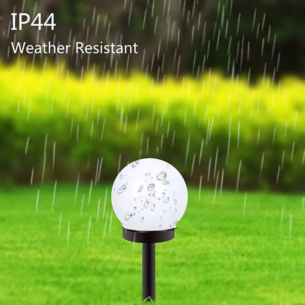 12Pcs Solar Powered Garden Light Waterproof Ground Plug In Spherical Bulb Lawn Lights