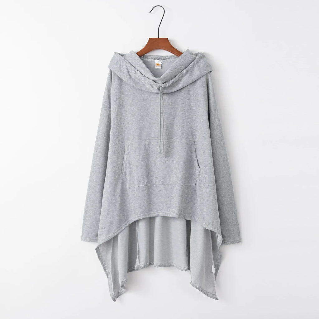 Fashion Trends New European and N Pure Color Long Hoodie