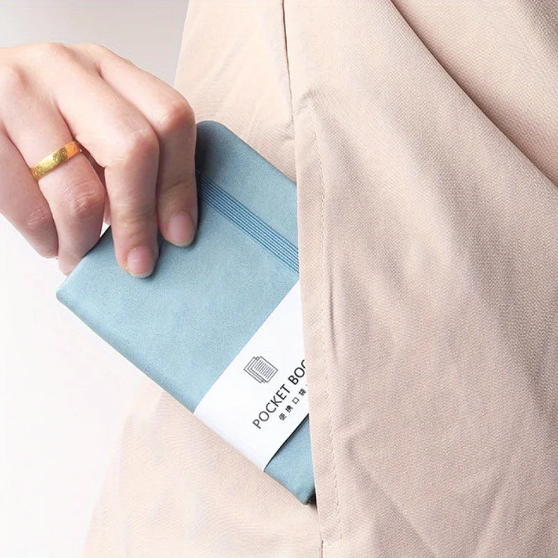 A7 Mini Ruled Notebook with Pen Holder, Office Notepad, Notebook, Memo,